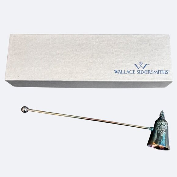 Wallace Silversmiths Candle Snuffer Box Silver Tone 8.25" Heavy - Picture 2 of 4